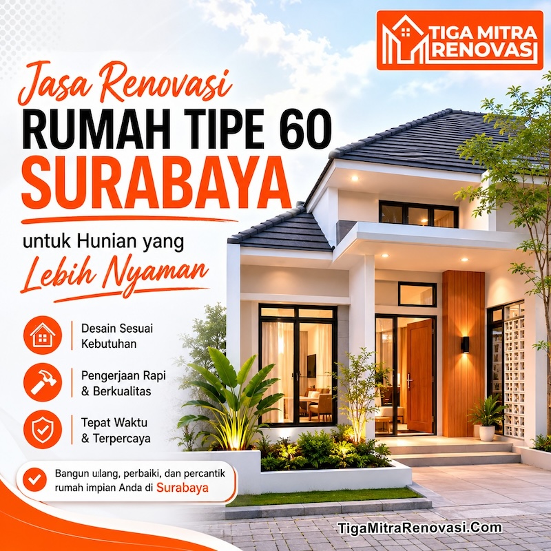 Jasa Renovasi Rumah Tipe 60 Surabaya untuk Hunian Lebih Nyaman